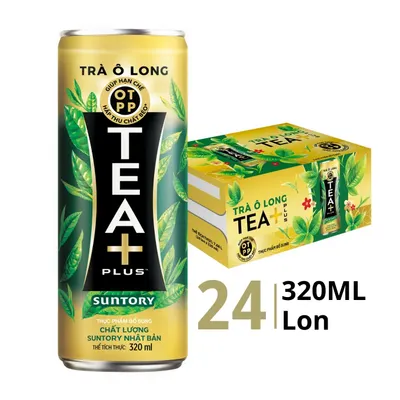 Thùng 24 lon trà oolong Oolong Tea+ 320ml
