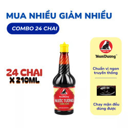 Combo 24 chai nước tương thượng hạng Nam Dương chai 210ml x 24