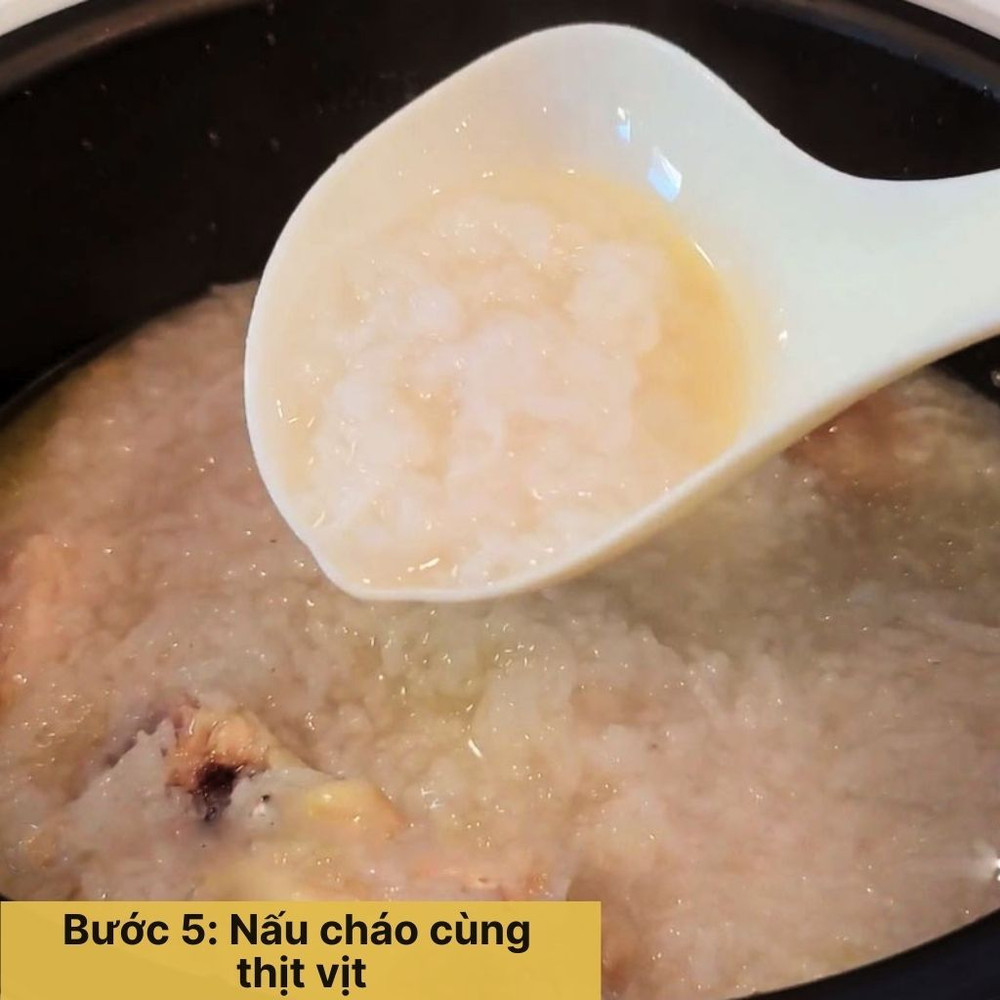 Nấu cháo vịt