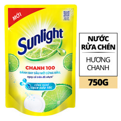 Nước rửa chén Sunlight hương chanh túi 750g