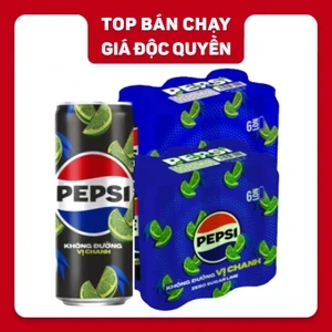 Combo 12 lon nước ngọt Pepsi vị chanh zero calo 320ml