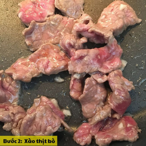 xào thịt bò