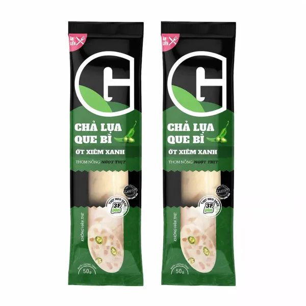 Combo 2 cây chả lụa bì ớt xiêm xanh G 50g