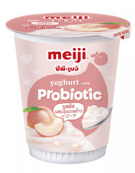 Sữa chua thạch dừa vị đào Meiji hộp 135g (1 Hộp)