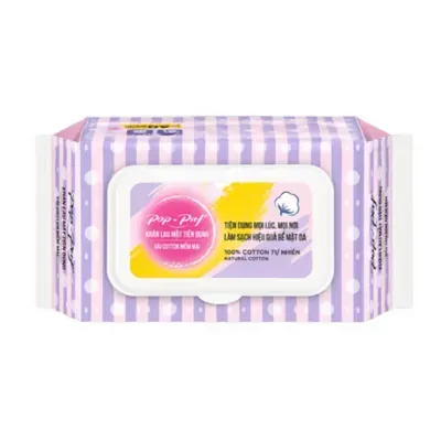 Khăn lau mặt Pop-Puf tiện dụng gói 40 miếng