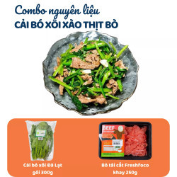 Combo 250g thịt bò và 300g cải bó xôi