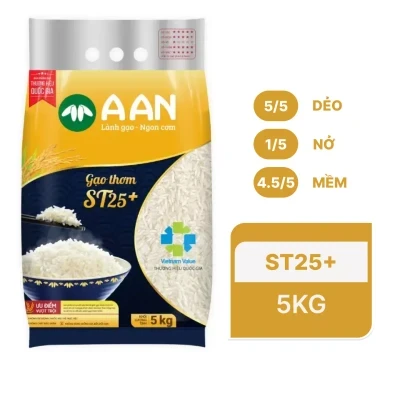 Gạo thơm ST25+ A An túi 5kg