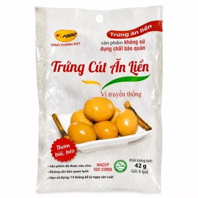 Trứng cút phá lấu 42g ± 2g Vfoods gói 6 quả