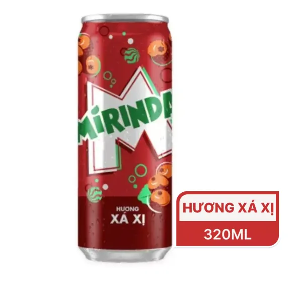 Nước ngọt xá xị Sleek Mirinda lon 320ml