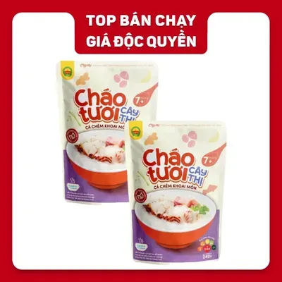 Combo 2 gói cháo tươi Cây Thị cá chẽm khoai môn 240g