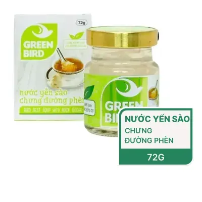 Nước yến sào chưng đường phèn Green Bird hũ 72g