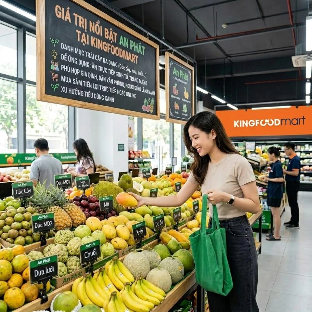 Công ty TNHH Nông Sản Xanh An Phát: Trái cây Việt tươi ngon trong nhóm Tick Xanh Kingfoodmart
