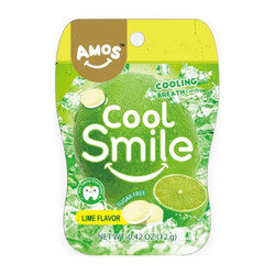 Kẹo the không đường Cool Smile vị chanh Amos gói 12g (1 Gói)
