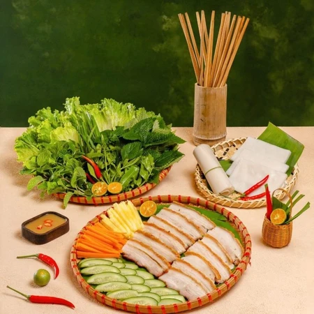 Cách làm bánh tráng cuốn thịt heo thanh mát