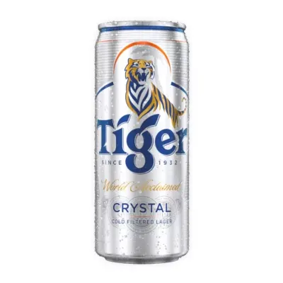 Bia crystal 4.2% Tiger lon 330ml