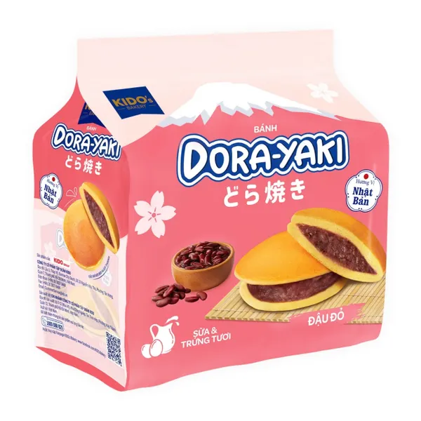 Bánh Dorayaki đậu đỏ Kido túi 150g