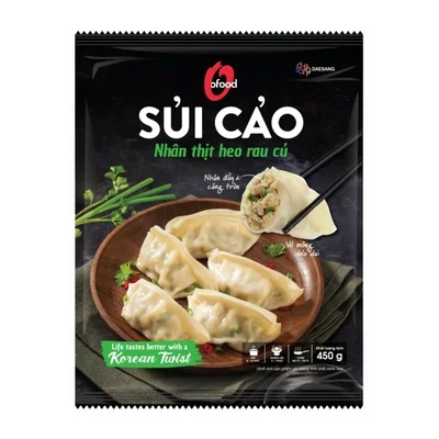 Sủi cảo nhân thịt heo rau củ O'Food gói 450g