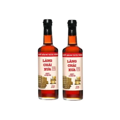 Combo 2 Chai Nước Mắm Nhãn Đỏ 30N Làng Chài Xưa 500ml