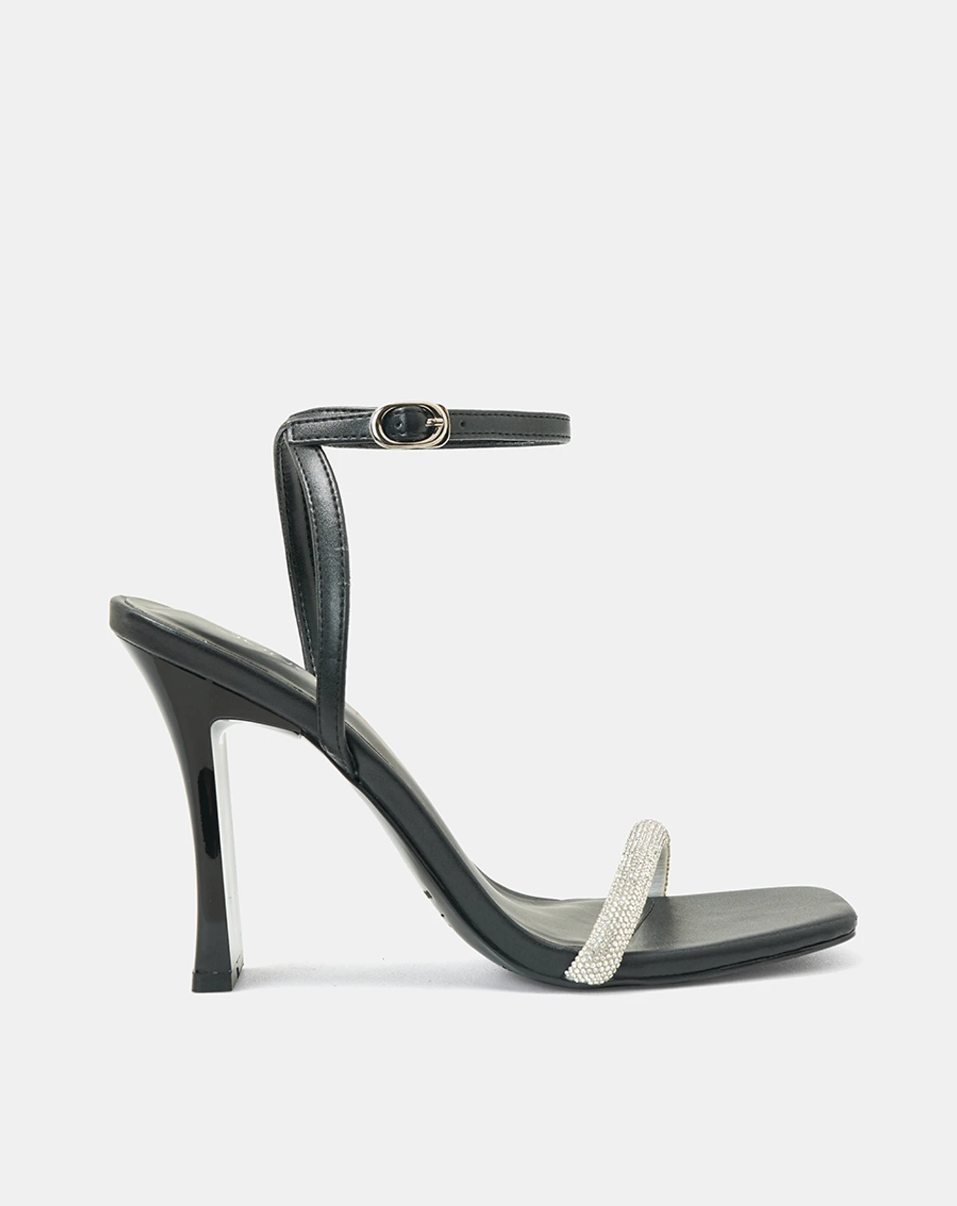 Giày Sandal Gót Thanh Phối Dây Kim Tuyến - Image 1