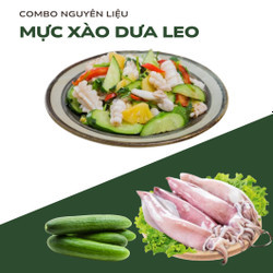 Combo mực ống nguyên con 250g & Dưa leo Global Gap 500g
