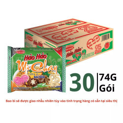 Thùng mì ăn liền Hảo Hảo chay hương vị rau nấm ACECOOK 74g (30 Gói)