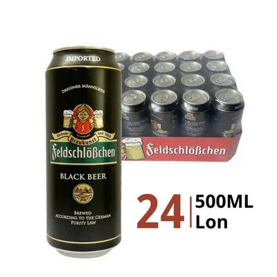 Thùng 24 lon bia Feldschlobchen Dark Lager 5.0% 500ml