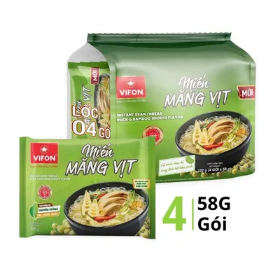 Lốc 4 gói miến Vifon măng vịt 58g
