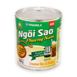 Sữa đặc ngôi sao Phương Nam xanh lá Vinamil lon thiếc 380g
