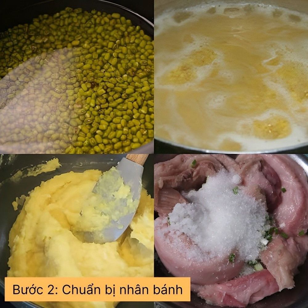 chuẩn bị nhân bánh