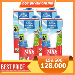 Combo sữa tươi tiệt trùng 1,5% Fat Oldenburger hộp 1L (4 Hộp)