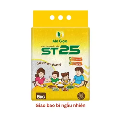 Gạo thơm đặc sản ST25 Mê Gạo túi 5kg