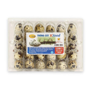 Trứng cút Vfoods hộp 30 quả 10g±2g