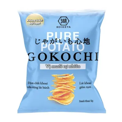 Snack khoai tây vị muối tự nhiên Gokochi gói 115g