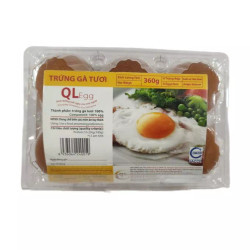 Trứng gà tươi QL size 60g (hộp 6 quả)