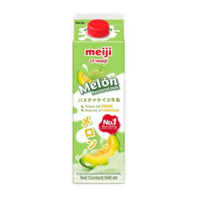 Sữa thanh trùng huơng dưa lưới Meiji hộp 946ml