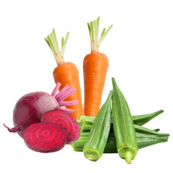 Combo cà rốt, củ dền, đậu bắp