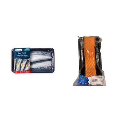 Combo Cá saba Nauy Fillet Ocean Gift gói 250g + Cá hồi Faroe phi lê 250g