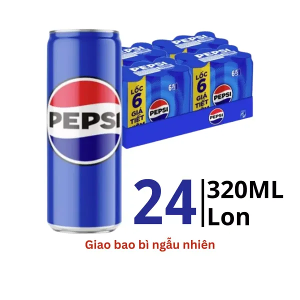 Thùng 24 lon nước ngọt Pepsi 320ml