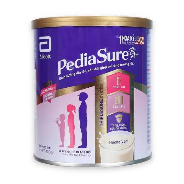 Sữa bột hương vani Pediasure hộp 400g