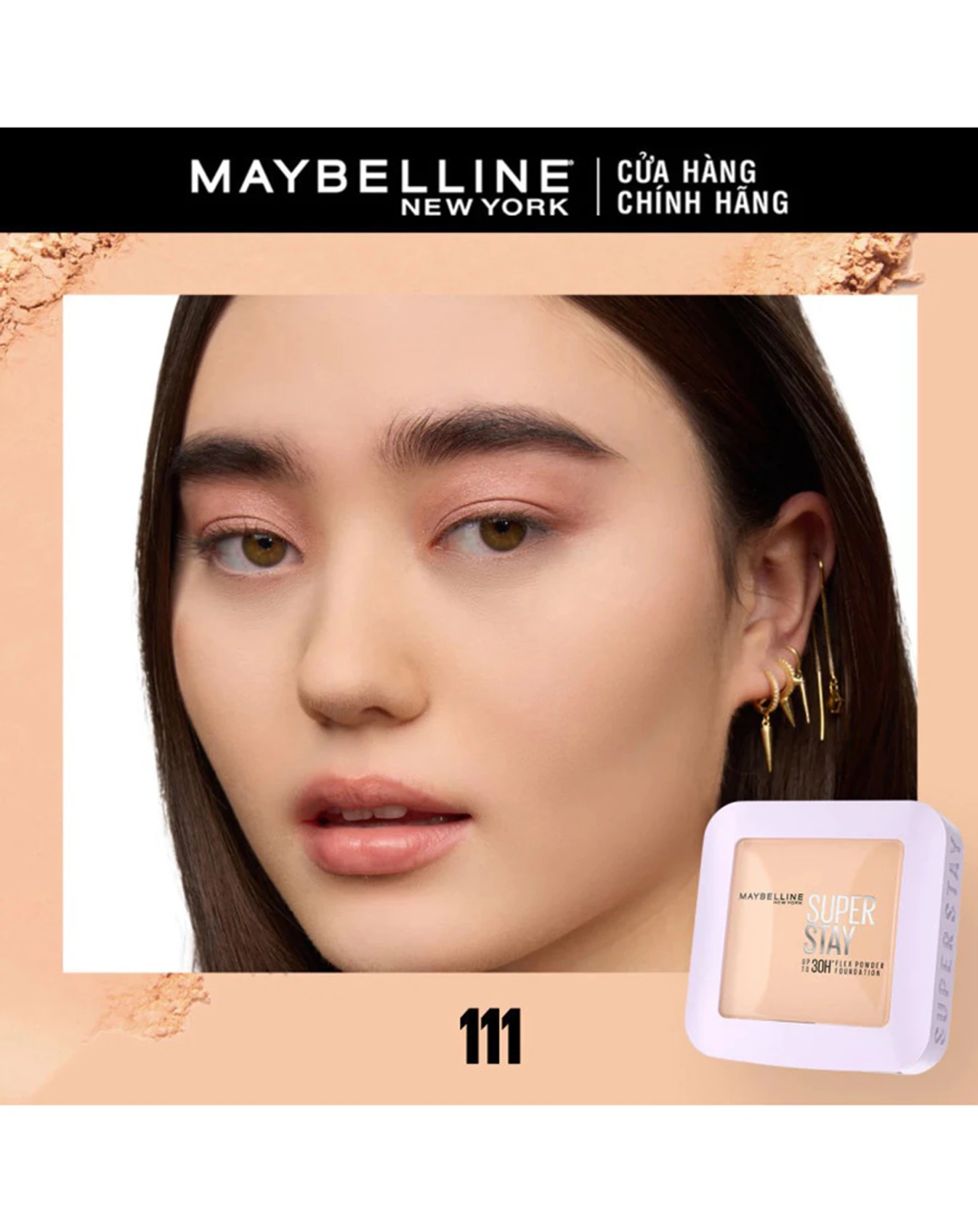 Phấn Nền Maybelline Che Phủ Mịn Lâu Trôi Bền Màu Super Stay 30H Flex Powder Foundation - M - Image 1