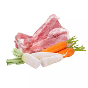 Combo xương giá hầm cà rốt, củ cải