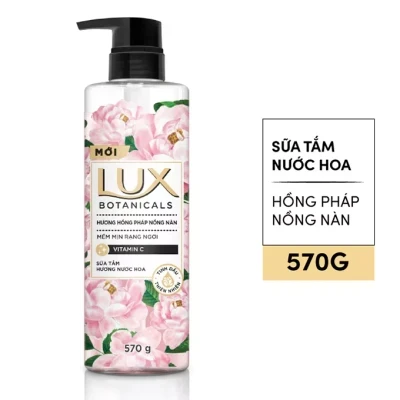 Sữa tắm botanicals hồng Pháp nồng nàn Lux chai 570g