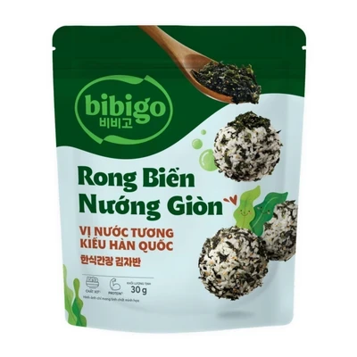Rong biển nướng giòn vị nước tương Bibigo gói 30g