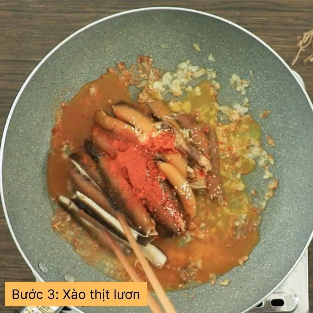 xào thịt lươn