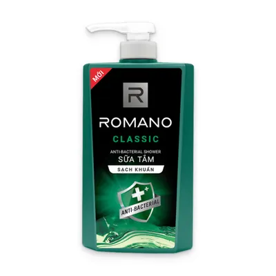 Sữa tắm sạch khuẩn classic Romano chai 650g