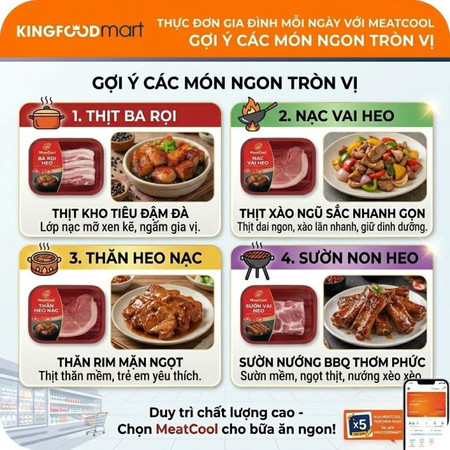 Thịt heo Meatcool cho gia đình: Nên chọn loại nào cho bữa cơm hằng ngày?