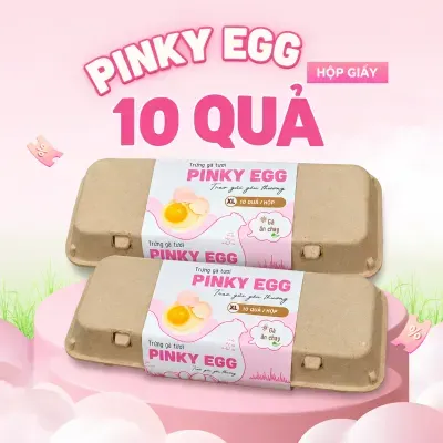 Combo 2 hộp 10 quả trứng gà Pinky size 60g Mebi Farm