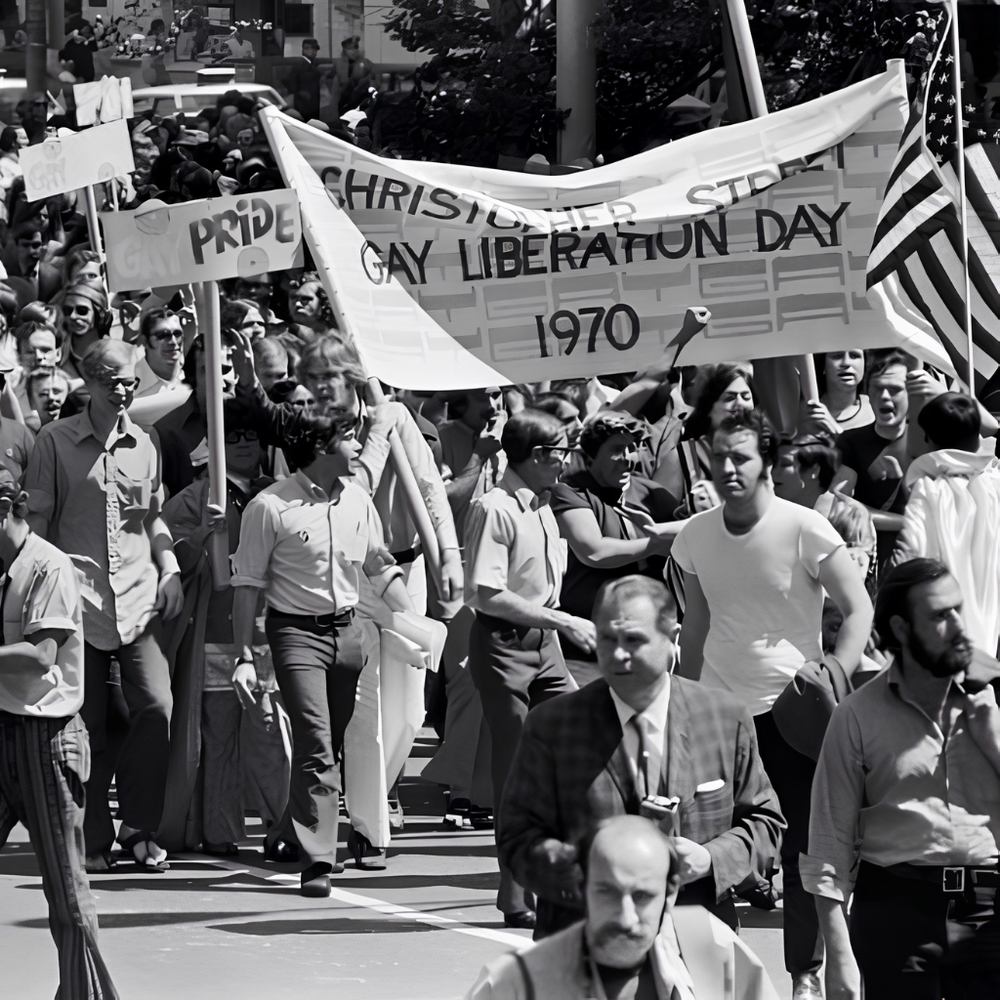 Cuộc tuần hành Pride đầu tiên năm 1970 - mầm mống của Tháng Tự hào Pride Month toàn cầu.