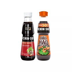 Combo Chinsu: Nước tương nấm Shiitake 330ml và Dầu hào sò điệp chai 400g