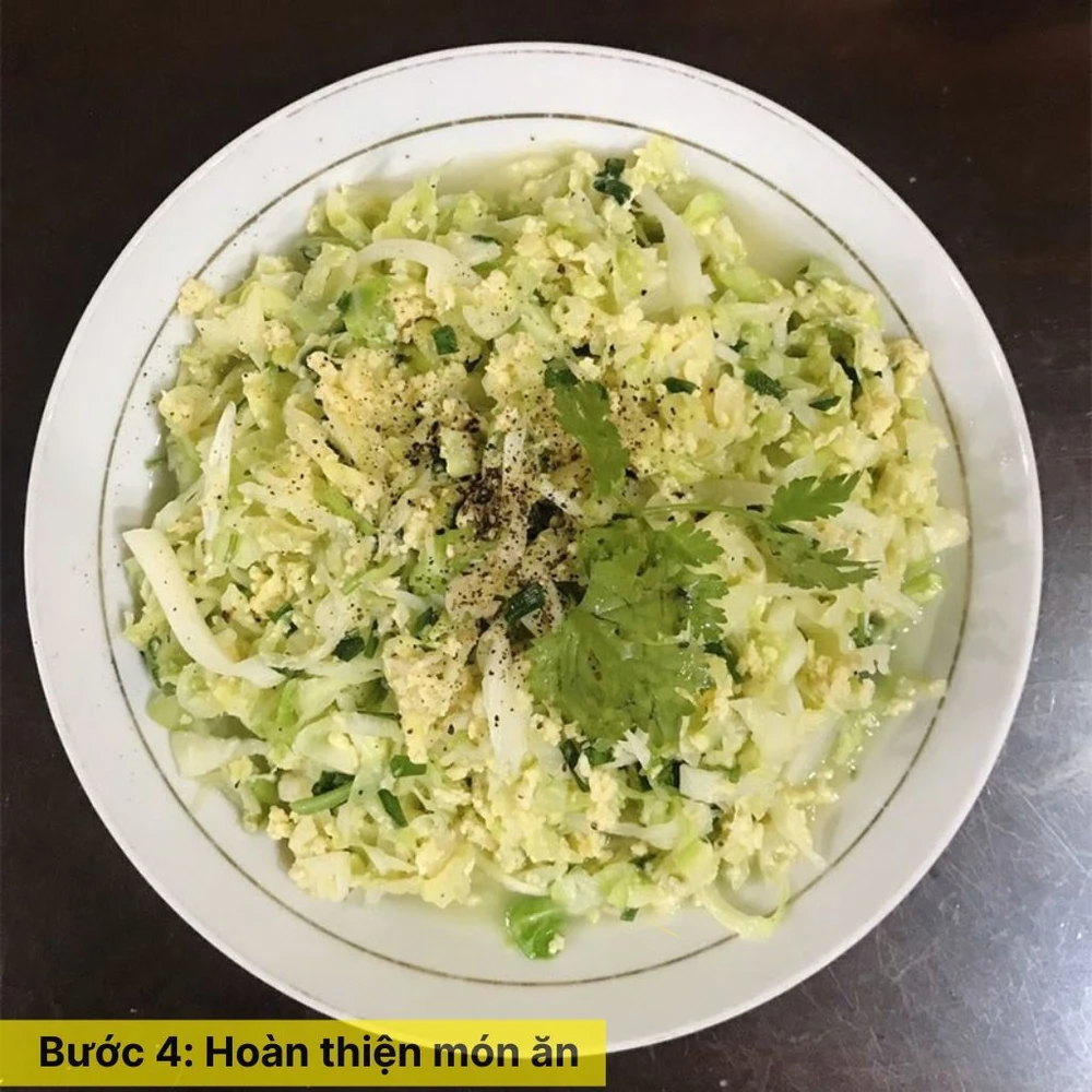 hoàn thiện món ăn